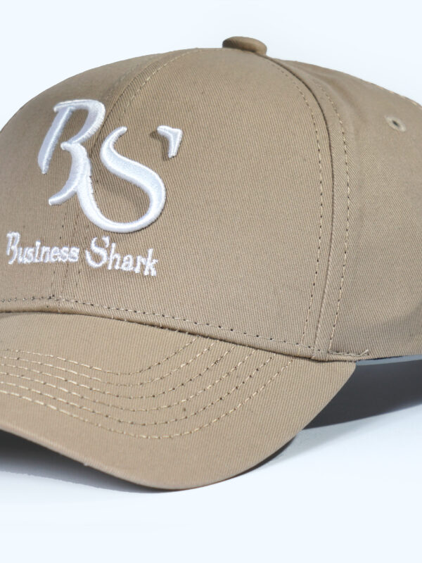 Business Shark Beige Embroidered Baseball Cap