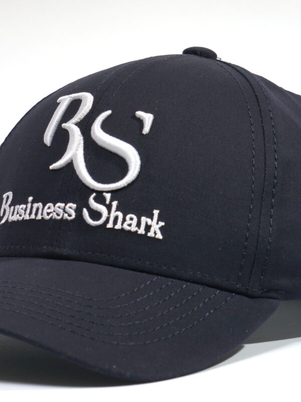 Business Shark Blue Embroidered Baseball Cap