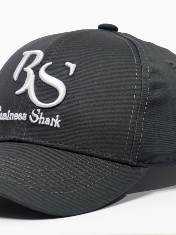 Business Shark Grey Embroidered Baseball Cap